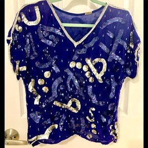 Elegant night on the town sparkly shirt